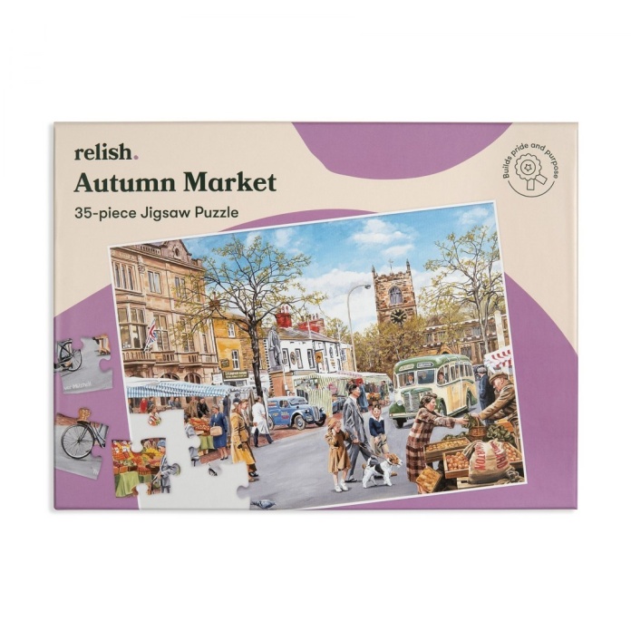 Puzzle Relish 35 elementów Jesienny Targ dla seniora
